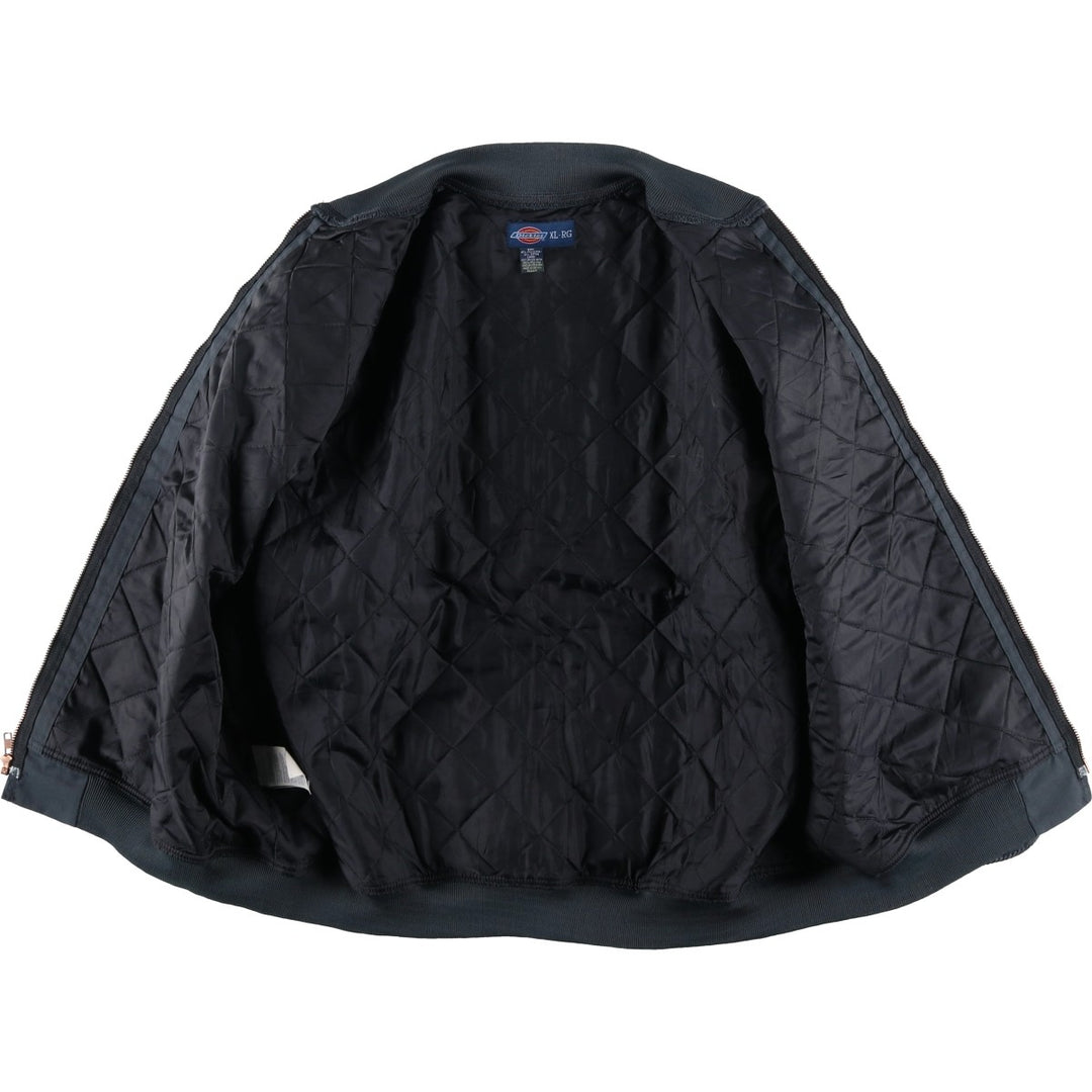Dickies padded work jacket, men's size XL polyester Charcoal Vintage Second Hand