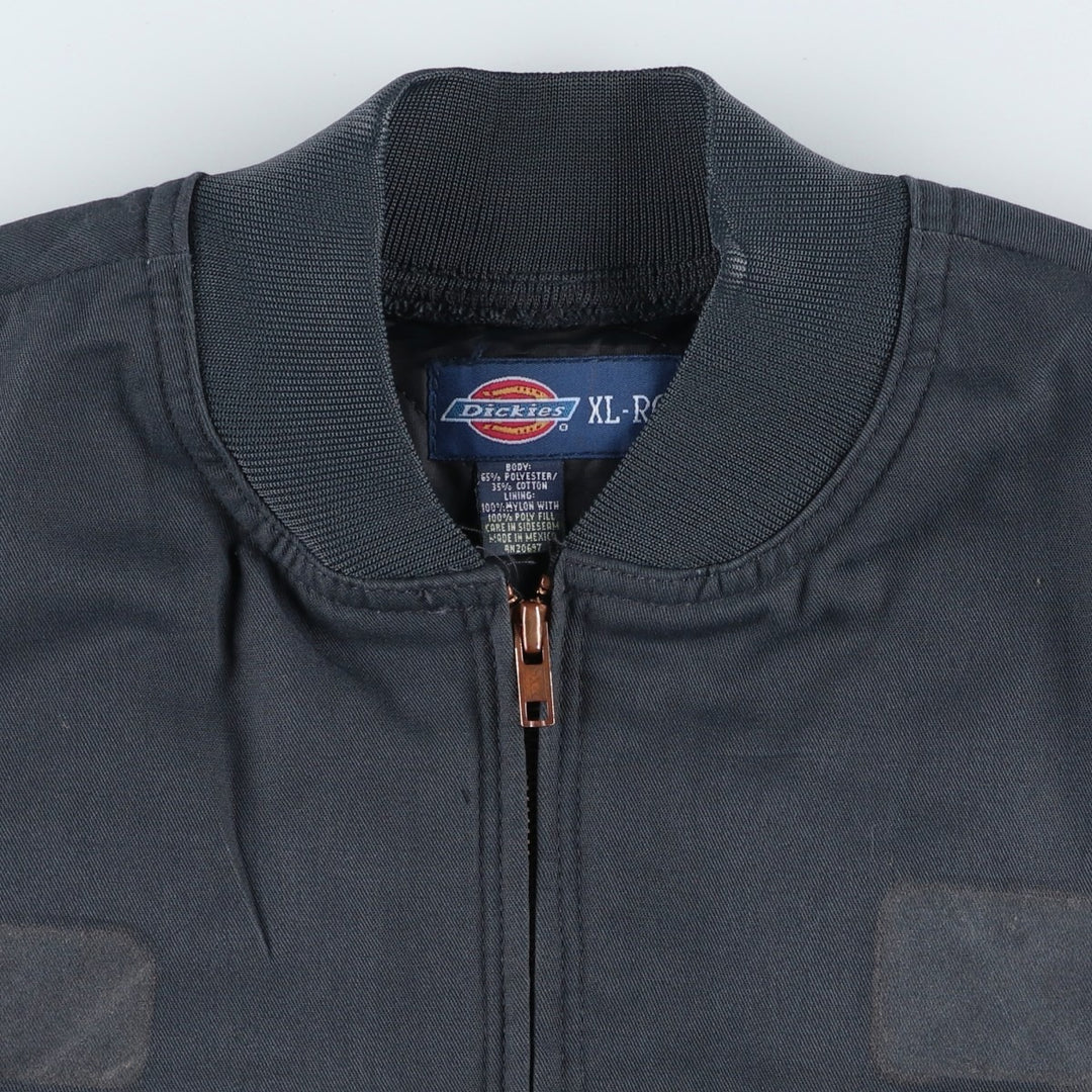 Dickies padded work jacket, men's size XL polyester Charcoal Vintage Second Hand