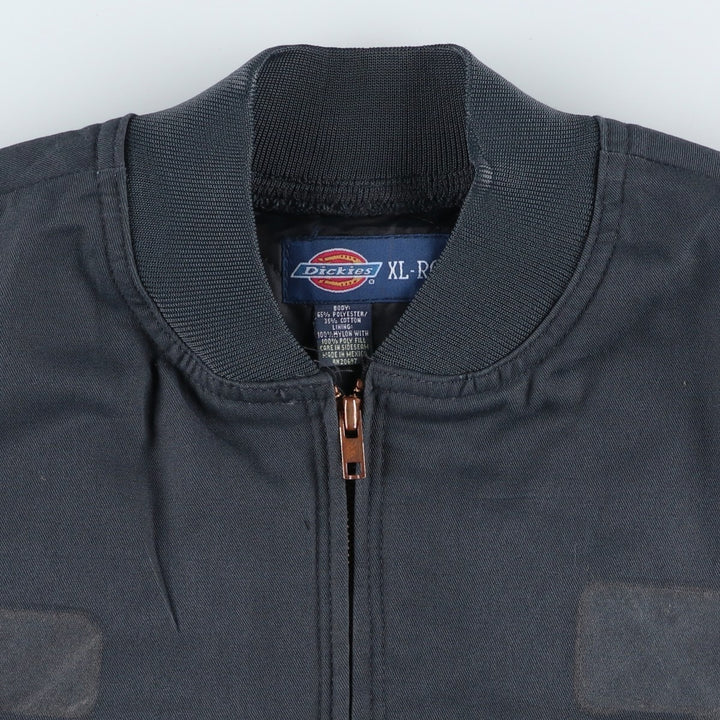 Dickies padded work jacket, men's size XL polyester Charcoal Vintage Second Hand