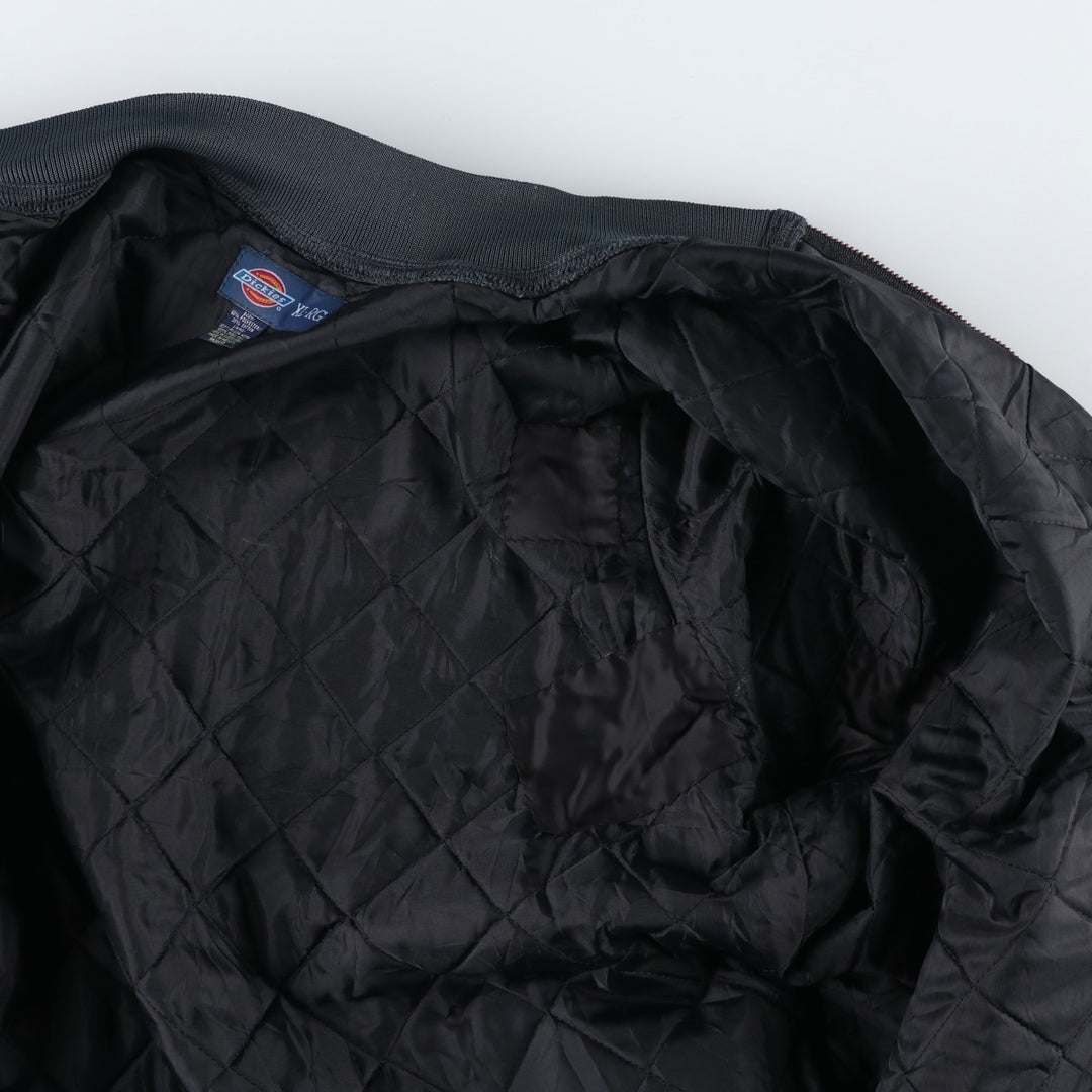 Dickies padded work jacket, men's size XL polyester Charcoal Vintage Second Hand