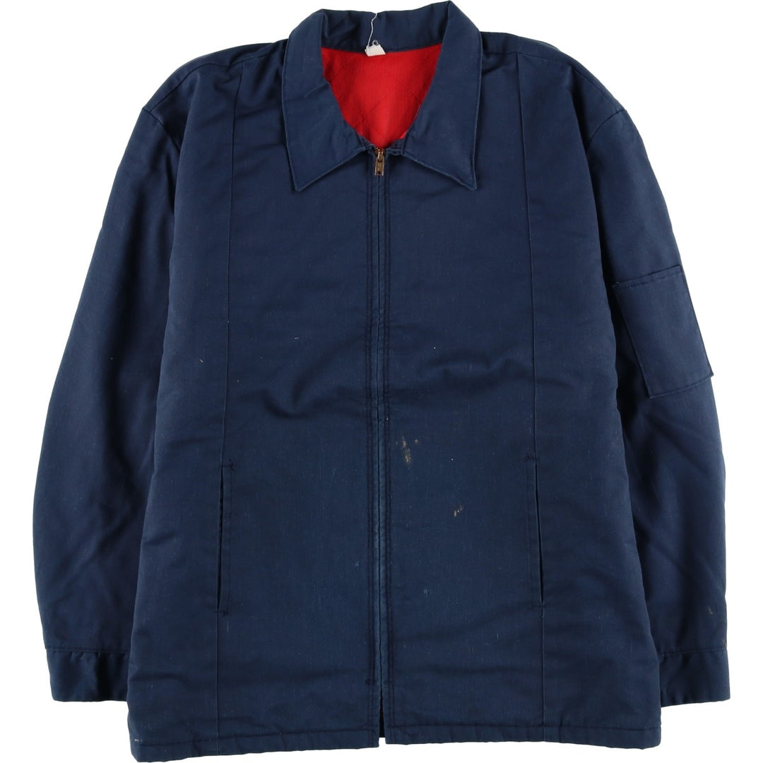 Vintage 70s-80'S Red Kap padded work jacket, made in the USA, men's size XL polyester navy blue type Vintage Second Hand