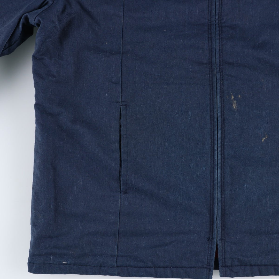 Vintage 70s-80'S Red Kap padded work jacket, made in the USA, men's size XL polyester navy blue type Vintage Second Hand