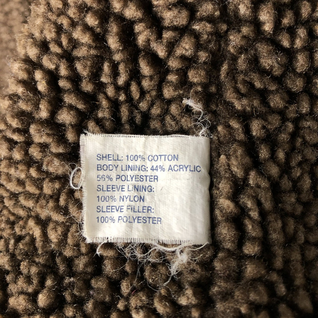 2000'S GAP padded corduroy boa jacket, men's size L cotton Khaki type Vintage Second Hand