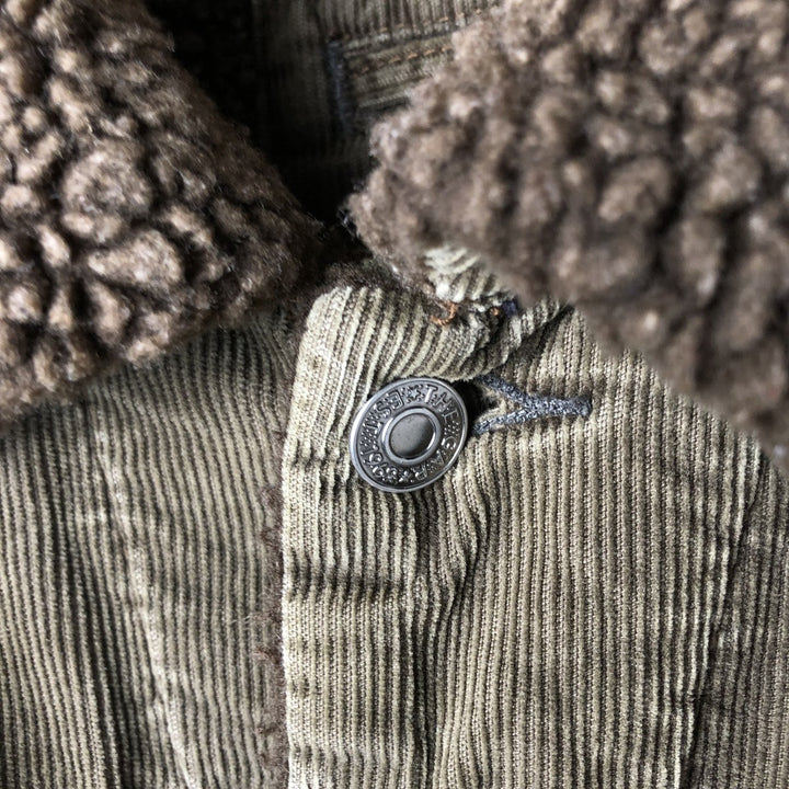2000'S GAP padded corduroy boa jacket, men's size L cotton Khaki type Vintage Second Hand