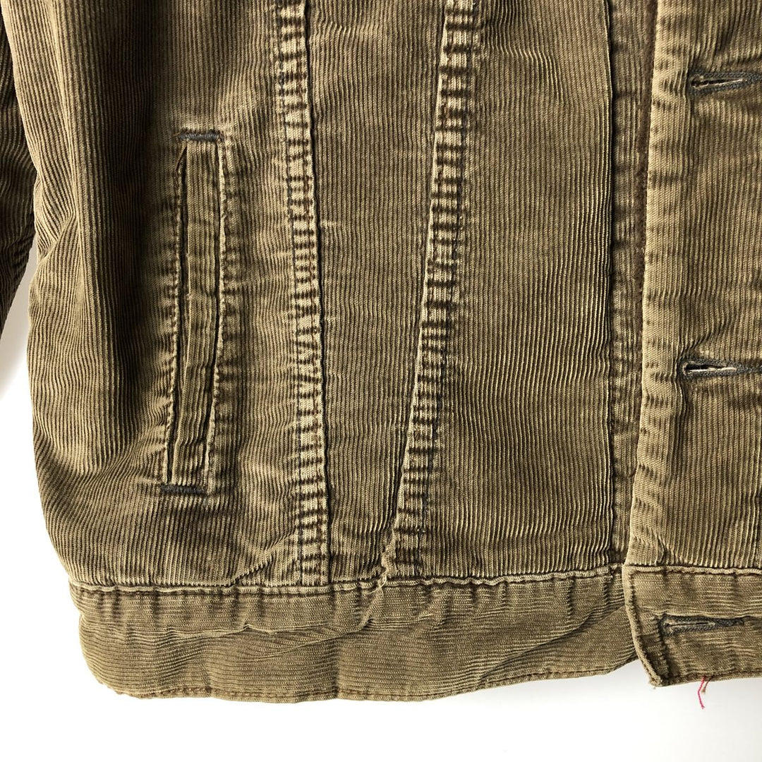 2000'S GAP padded corduroy boa jacket, men's size L cotton Khaki type Vintage Second Hand