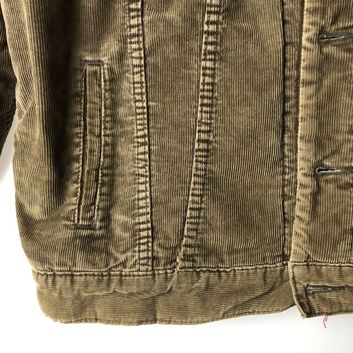2000'S GAP padded corduroy boa jacket, men's size L cotton Khaki type Vintage Second Hand