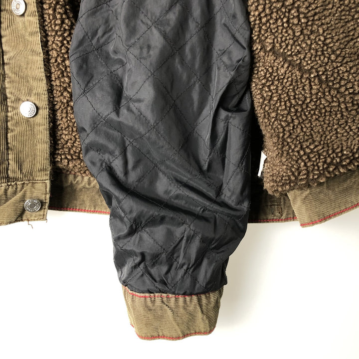 2000'S GAP padded corduroy boa jacket, men's size L cotton Khaki type Vintage Second Hand