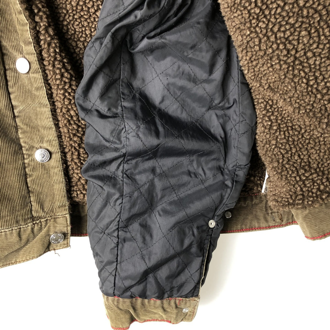 2000'S GAP padded corduroy boa jacket, men's size L cotton Khaki type Vintage Second Hand