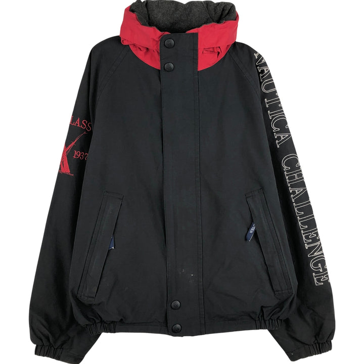 90'S Vintage Nautica Reversible Sailing Jacket, Men's Size L cotton black type Vintage Second Hand