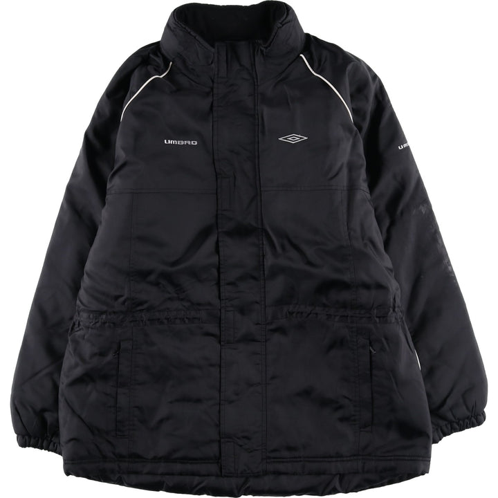 2000'S Umbro padded puffer jacket, men's size M Nylon black type Vintage Second Hand