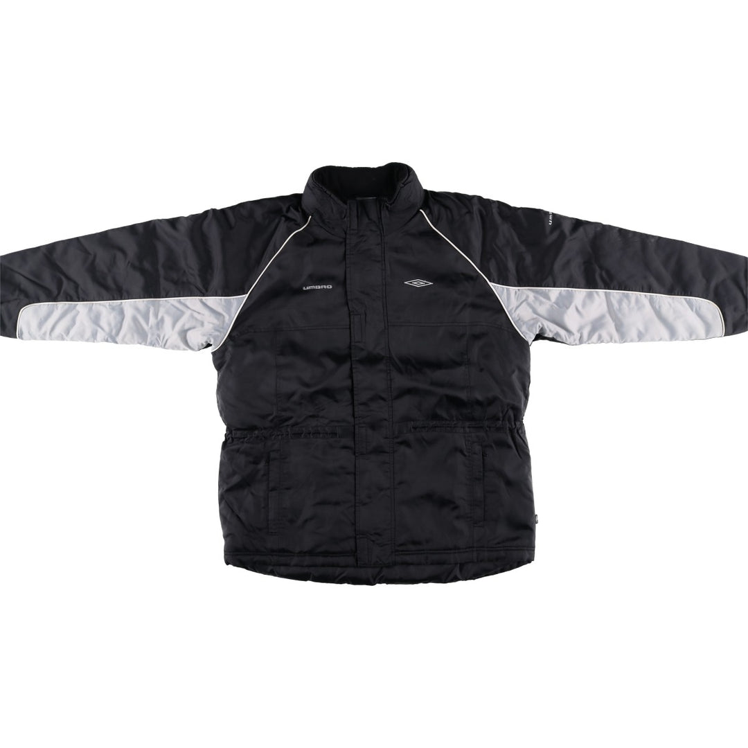 2000'S Umbro padded puffer jacket, men's size M Nylon black type Vintage Second Hand