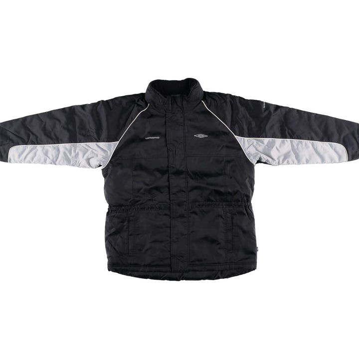 2000'S Umbro padded puffer jacket, men's size M Nylon black type Vintage Second Hand