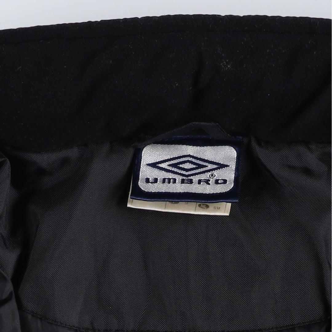 2000'S Umbro padded puffer jacket, men's size M Nylon black type Vintage Second Hand