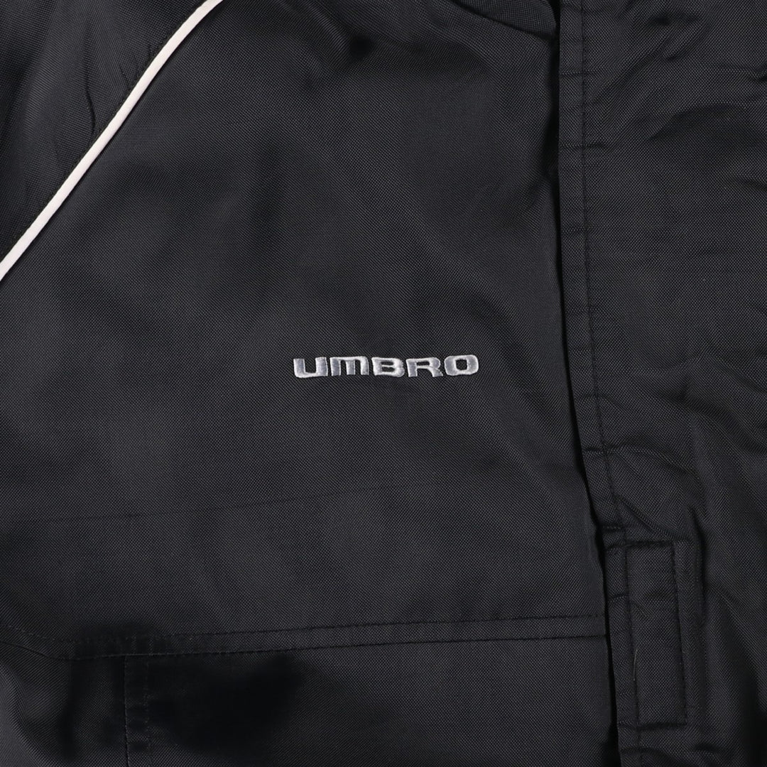 2000'S Umbro padded puffer jacket, men's size M Nylon black type Vintage Second Hand