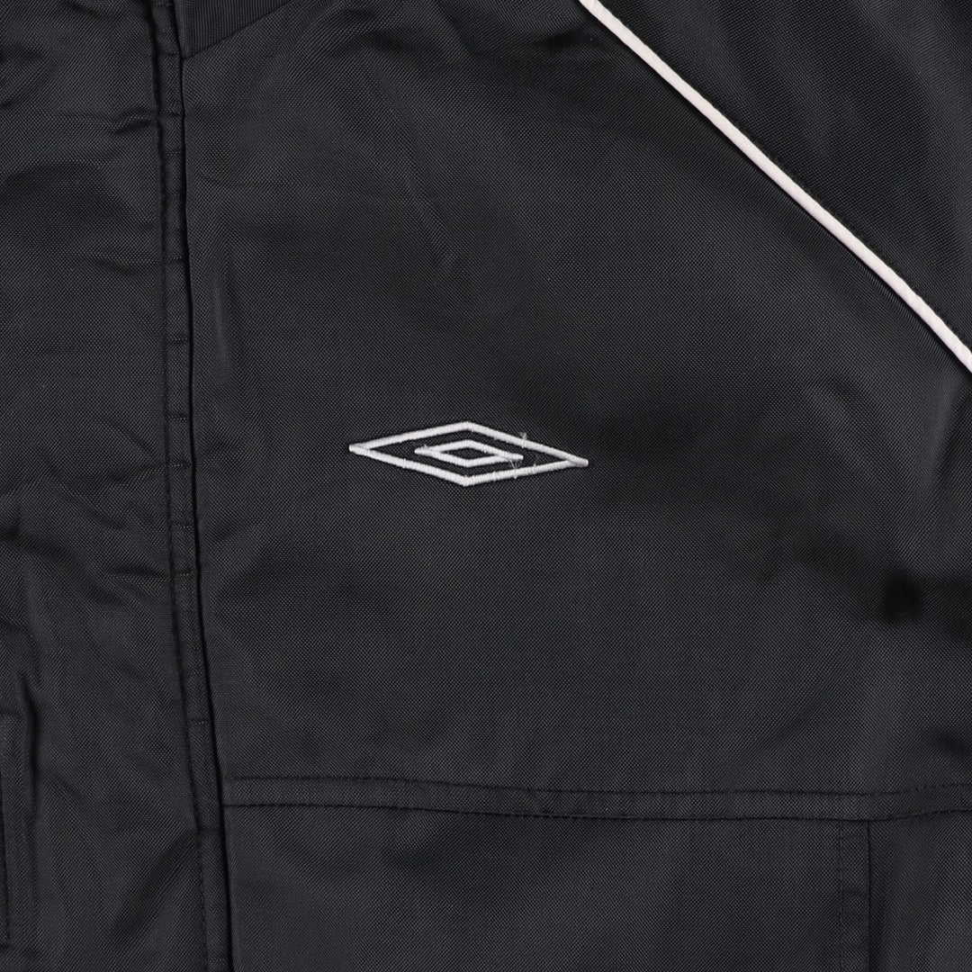 2000'S Umbro padded puffer jacket, men's size M Nylon black type Vintage Second Hand