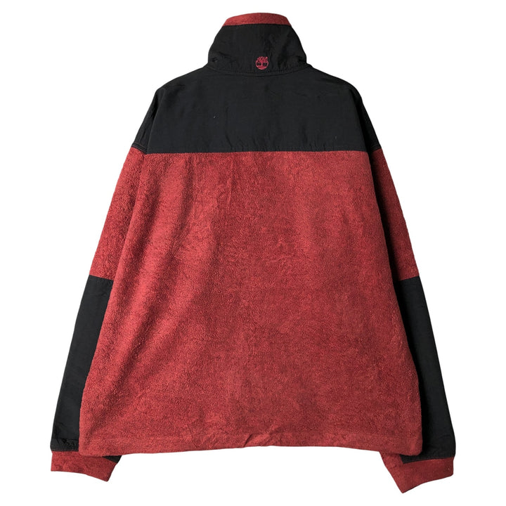 Vintage 90'S Timberland WEATHERGEAR fleece jacket, made in the USA, size M. polyester burgundy type Vintage Second Hand