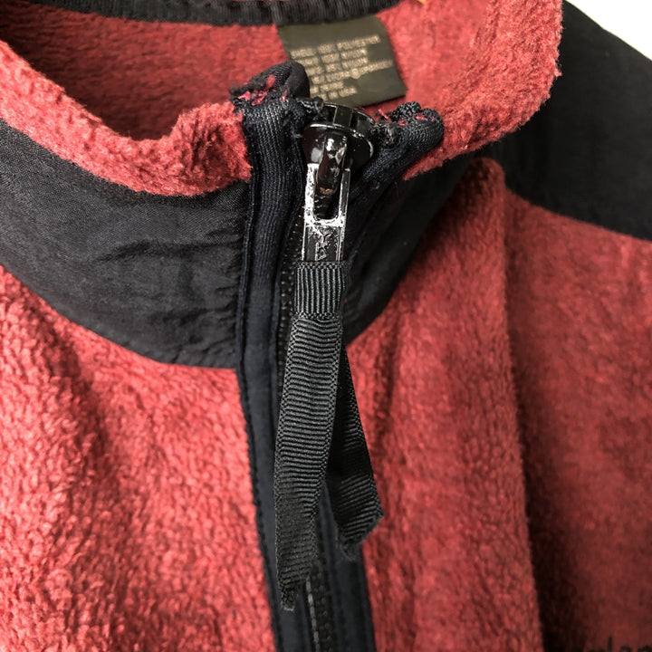 Vintage 90'S Timberland WEATHERGEAR fleece jacket, made in the USA, size M. polyester burgundy type Vintage Second Hand