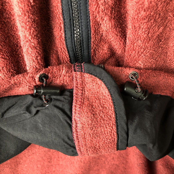 Vintage 90'S Timberland WEATHERGEAR fleece jacket, made in the USA, size M. polyester burgundy type Vintage Second Hand