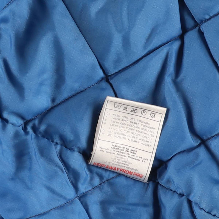 90'S Nike Back Logo Padded Puffer Jacket Men's Medium Vintage Nylon navy blue type Vintage Second Hand