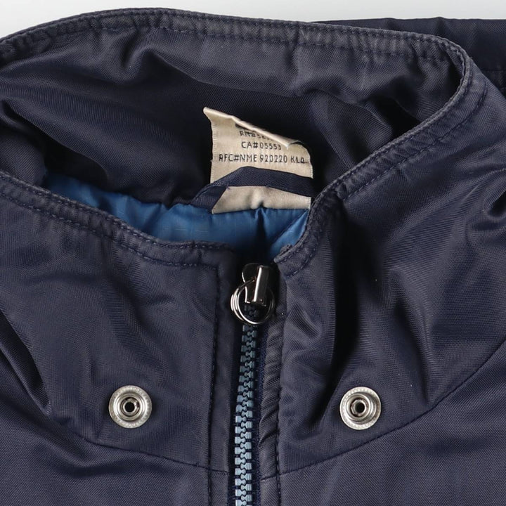90'S Nike Back Logo Padded Puffer Jacket Men's Medium Vintage Nylon navy blue type Vintage Second Hand