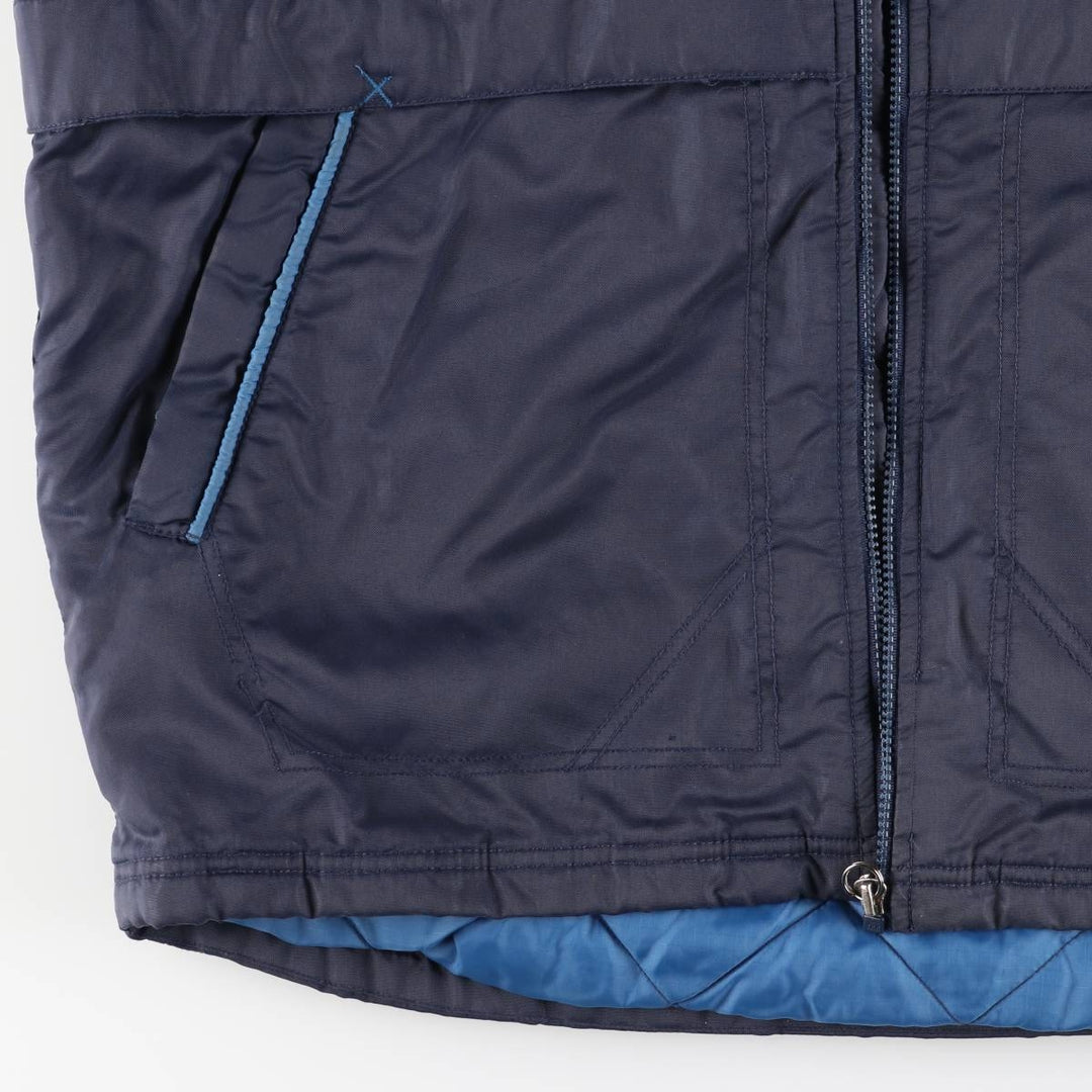 90'S Nike Back Logo Padded Puffer Jacket Men's Medium Vintage Nylon navy blue type Vintage Second Hand