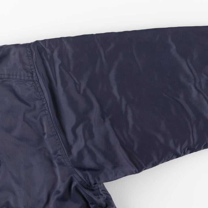 90'S Nike Back Logo Padded Puffer Jacket Men's Medium Vintage Nylon navy blue type Vintage Second Hand