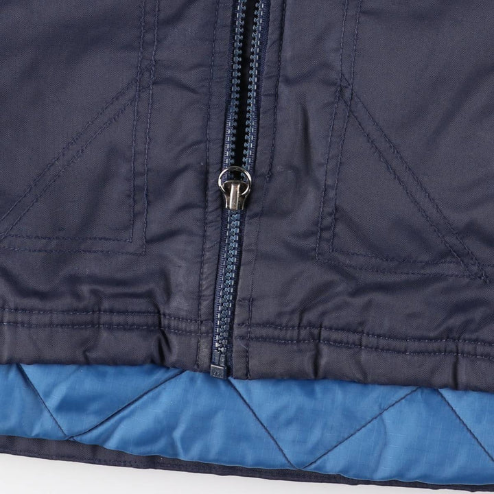 90'S Nike Back Logo Padded Puffer Jacket Men's Medium Vintage Nylon navy blue type Vintage Second Hand