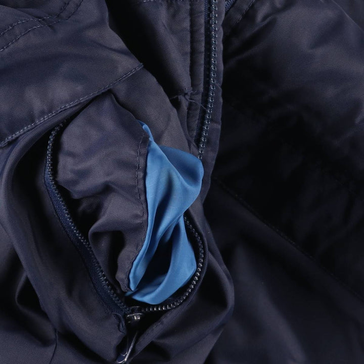 90'S Nike Back Logo Padded Puffer Jacket Men's Medium Vintage Nylon navy blue type Vintage Second Hand