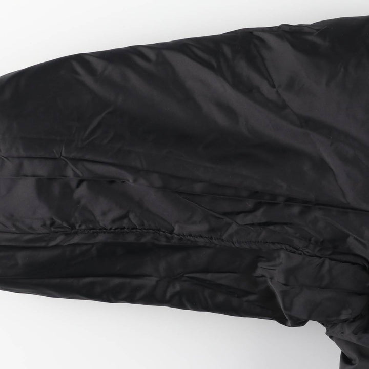 90s-00'S Adidas Trefoil logo, large back logo, collared padded puffer jacket, men's size M Nylon black type Vintage Second Hand