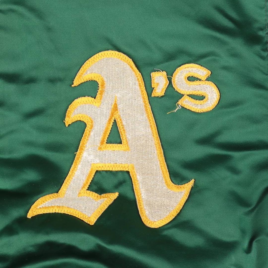 90'S MLB Oakland Athletics Starter Nylon Stadium Jacket, Vintage, Men's Size XL Nylon green type Vintage Second Hand