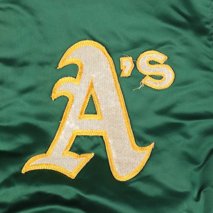 90'S MLB Oakland Athletics Starter Nylon Stadium Jacket, Vintage, Men's Size XL Nylon green type Vintage Second Hand