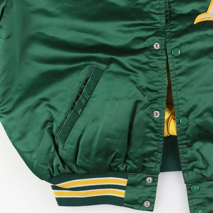 90'S MLB Oakland Athletics Starter Nylon Stadium Jacket, Vintage, Men's Size XL Nylon green type Vintage Second Hand