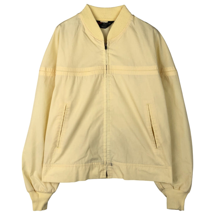 70s~80'S Sears Derby Jacket Cup Shoulder Jacket Men's L Size Vintage polyester yellow type Vintage Second Hand