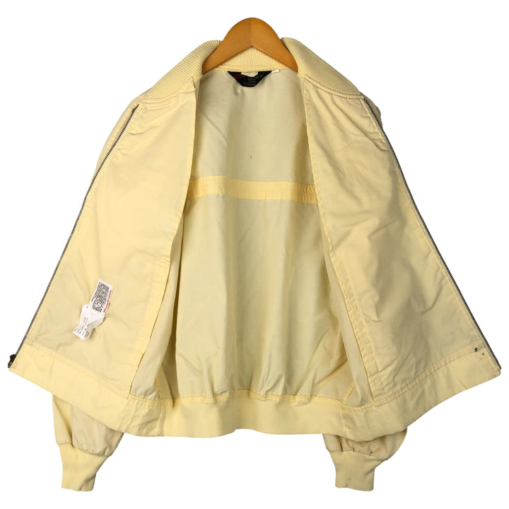 70s~80'S Sears Derby Jacket Cup Shoulder Jacket Men's L Size Vintage polyester yellow type Vintage Second Hand