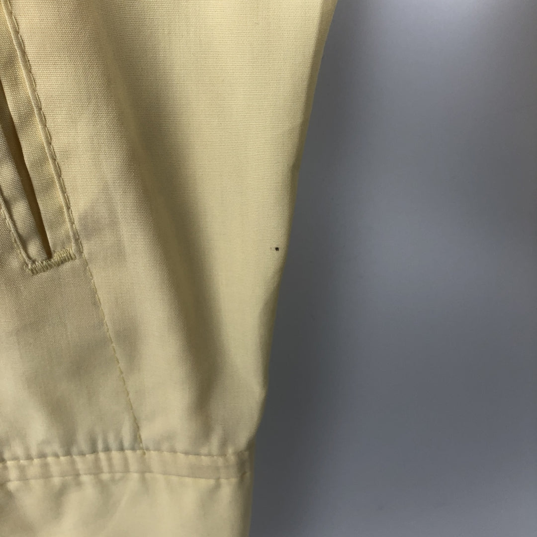 70s~80'S Sears Derby Jacket Cup Shoulder Jacket Men's L Size Vintage polyester yellow type Vintage Second Hand