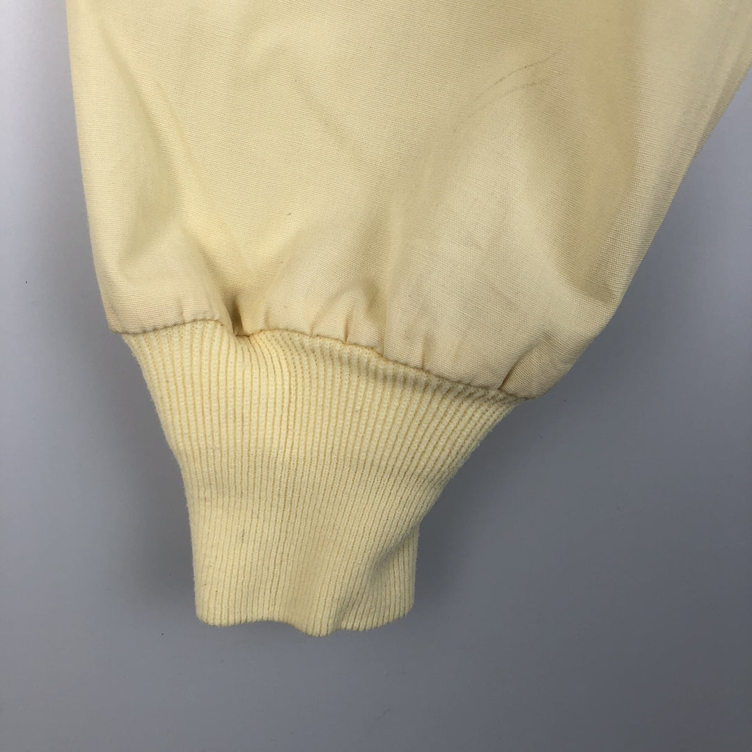 70s~80'S Sears Derby Jacket Cup Shoulder Jacket Men's L Size Vintage polyester yellow type Vintage Second Hand