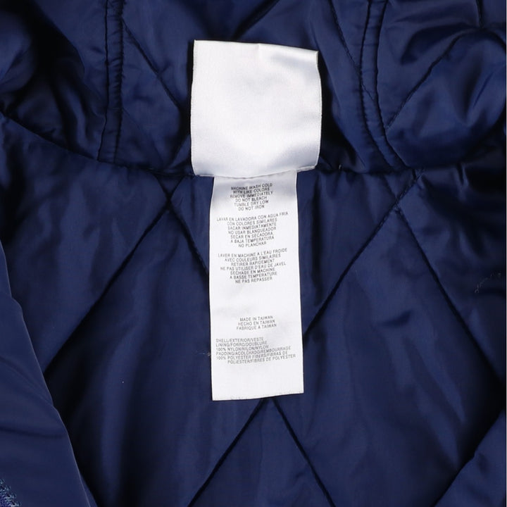 Vintage 90'S adidas padded hoodie/puffer jacket, size M, men's Nylon navy blue type Vintage Second Hand