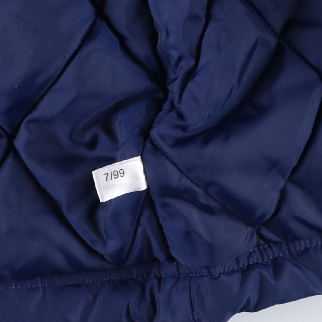 Vintage 90'S adidas padded hoodie/puffer jacket, size M, men's Nylon navy blue type Vintage Second Hand