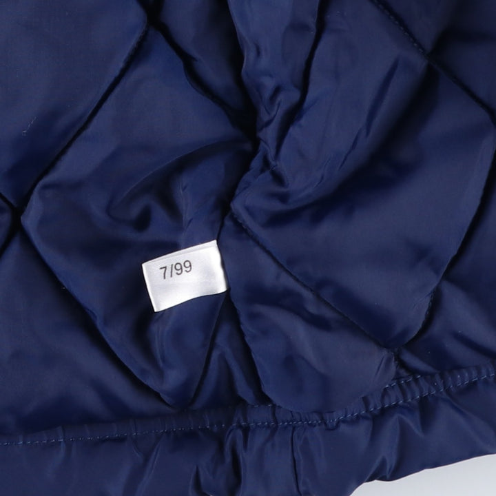 Vintage 90'S adidas padded hoodie/puffer jacket, size M, men's Nylon navy blue type Vintage Second Hand