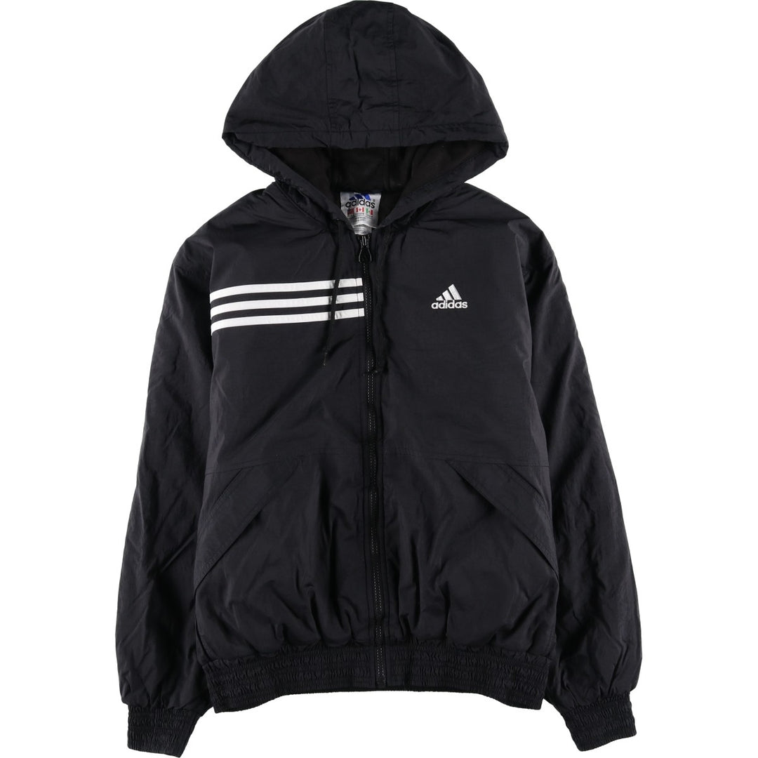 90'S Adidas Padded Parka Puffer Jacket Men's Size L Vintage Nylon black type Vintage Second Hand