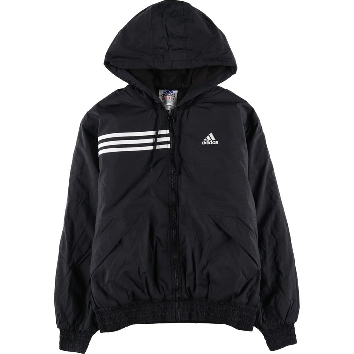 90'S Adidas Padded Parka Puffer Jacket Men's Size L Vintage Nylon black type Vintage Second Hand