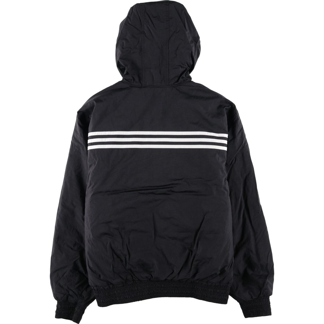 90'S Adidas Padded Parka Puffer Jacket Men's Size L Vintage Nylon black type Vintage Second Hand