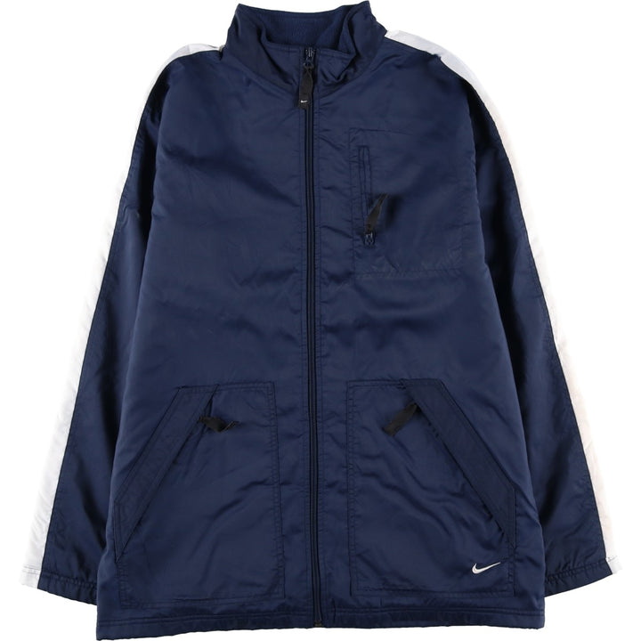2000'S Nike padded puffer jacket, men's size M Nylon navy blue type Vintage Second Hand