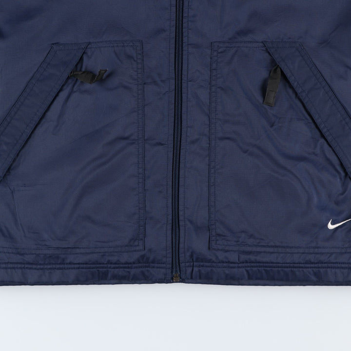 2000'S Nike padded puffer jacket, men's size M Nylon navy blue type Vintage Second Hand