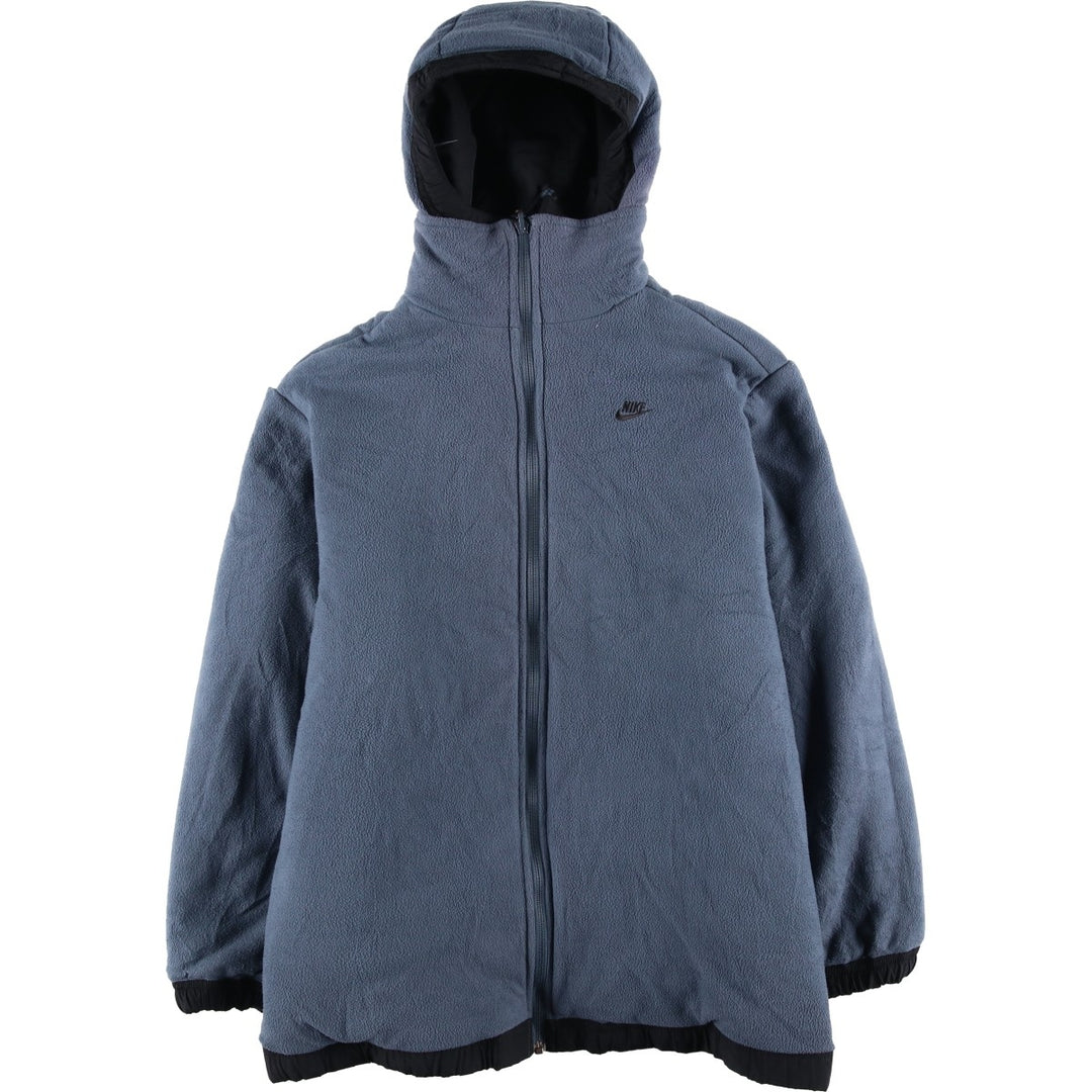2000'S Nike Reversible Padded Parka Puffer Jacket Men's XL polyester navy blue type Vintage Second Hand