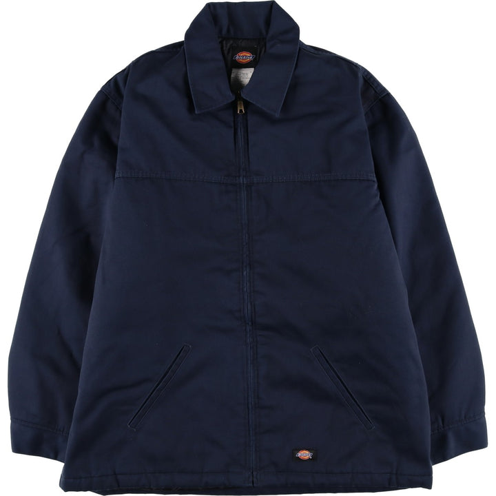 Dickies padded work jacket, men's size XL polyester navy blue type Vintage Second Hand