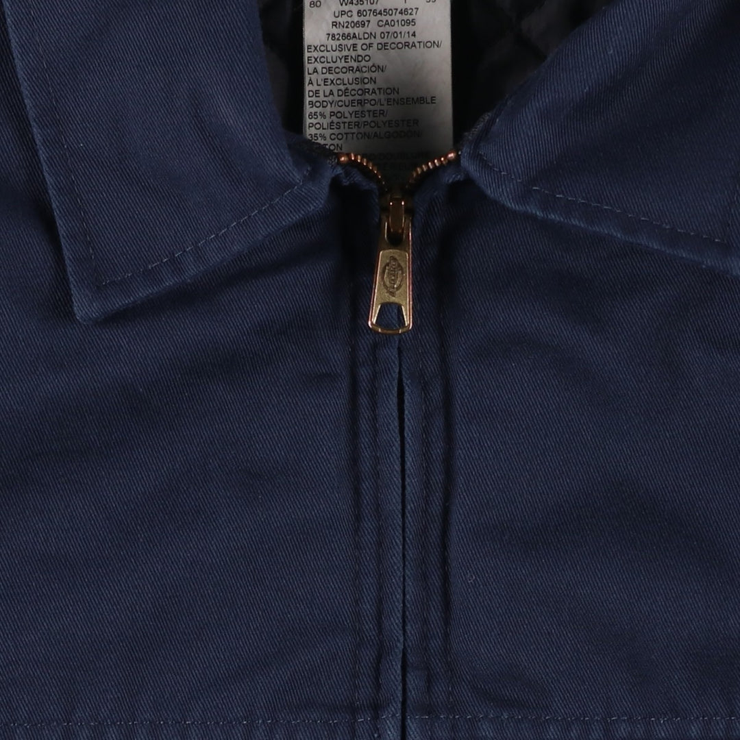 Dickies padded work jacket, men's size XL polyester navy blue type Vintage Second Hand