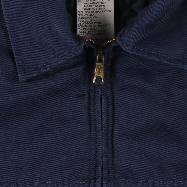 Dickies padded work jacket, men's size XL polyester navy blue type Vintage Second Hand