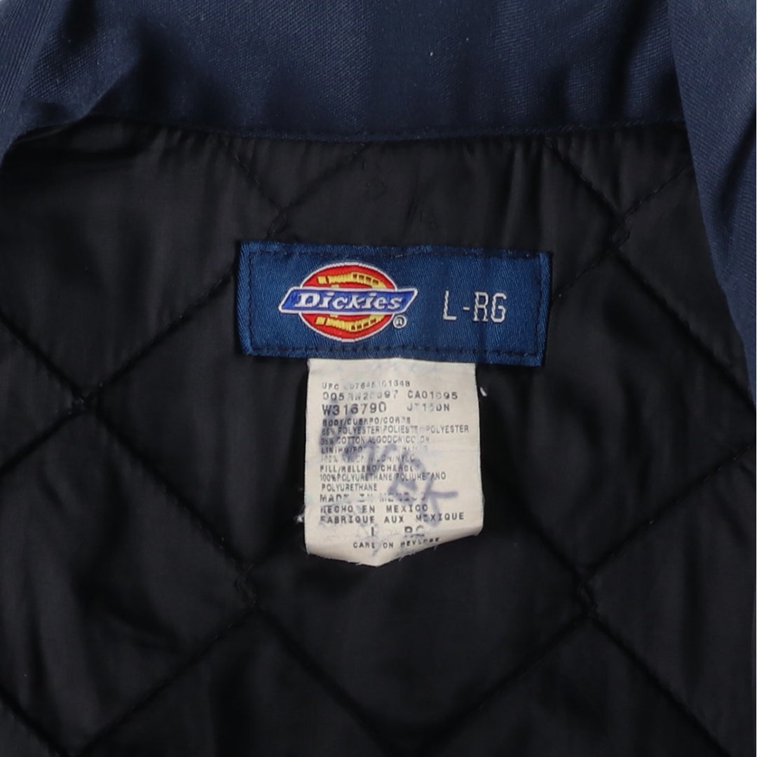 2000'S Dickies padded work jacket, men's size L polyester navy blue type Vintage Second Hand