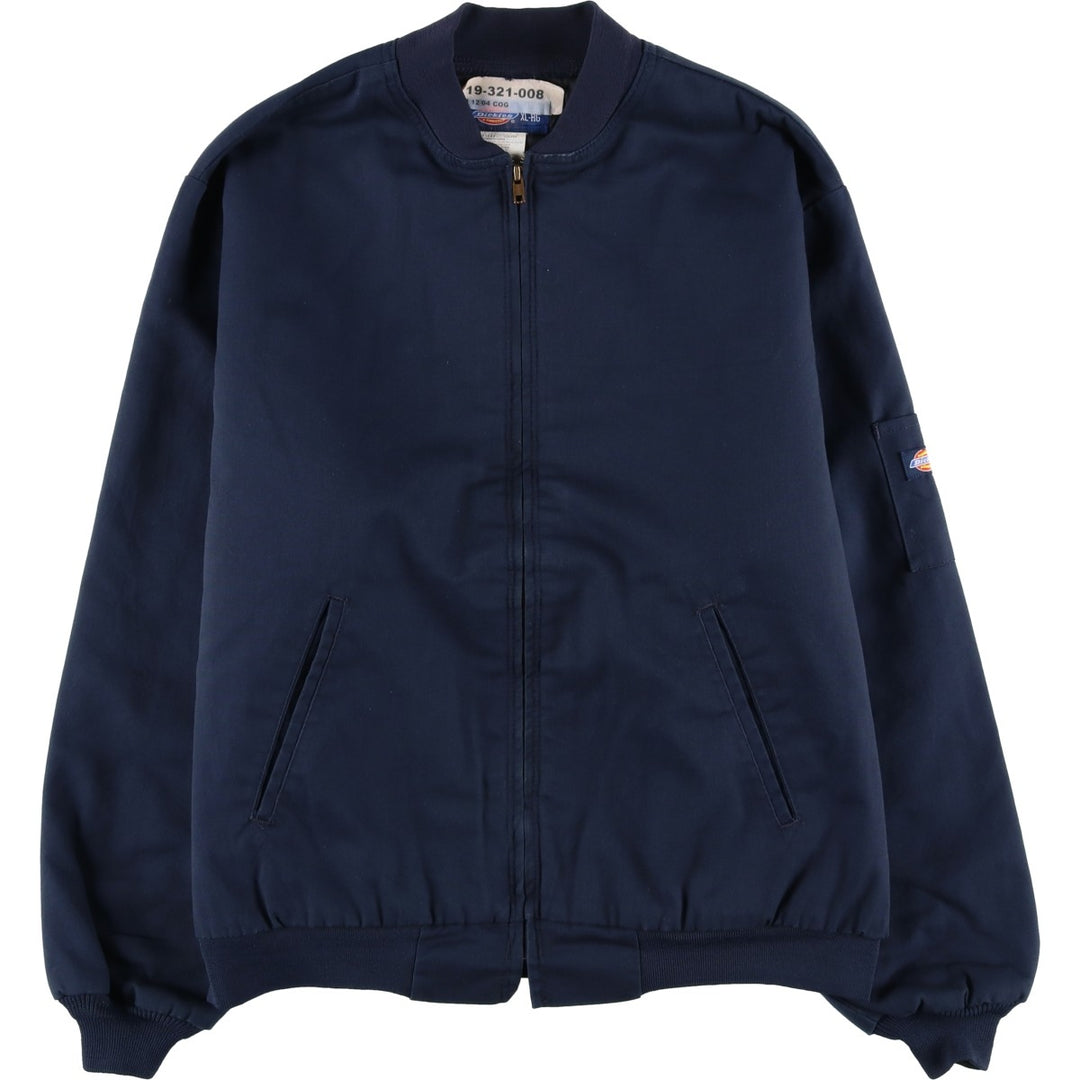 2000'S Dickies padded work jacket, men's size XL polyester navy blue type Vintage Second Hand